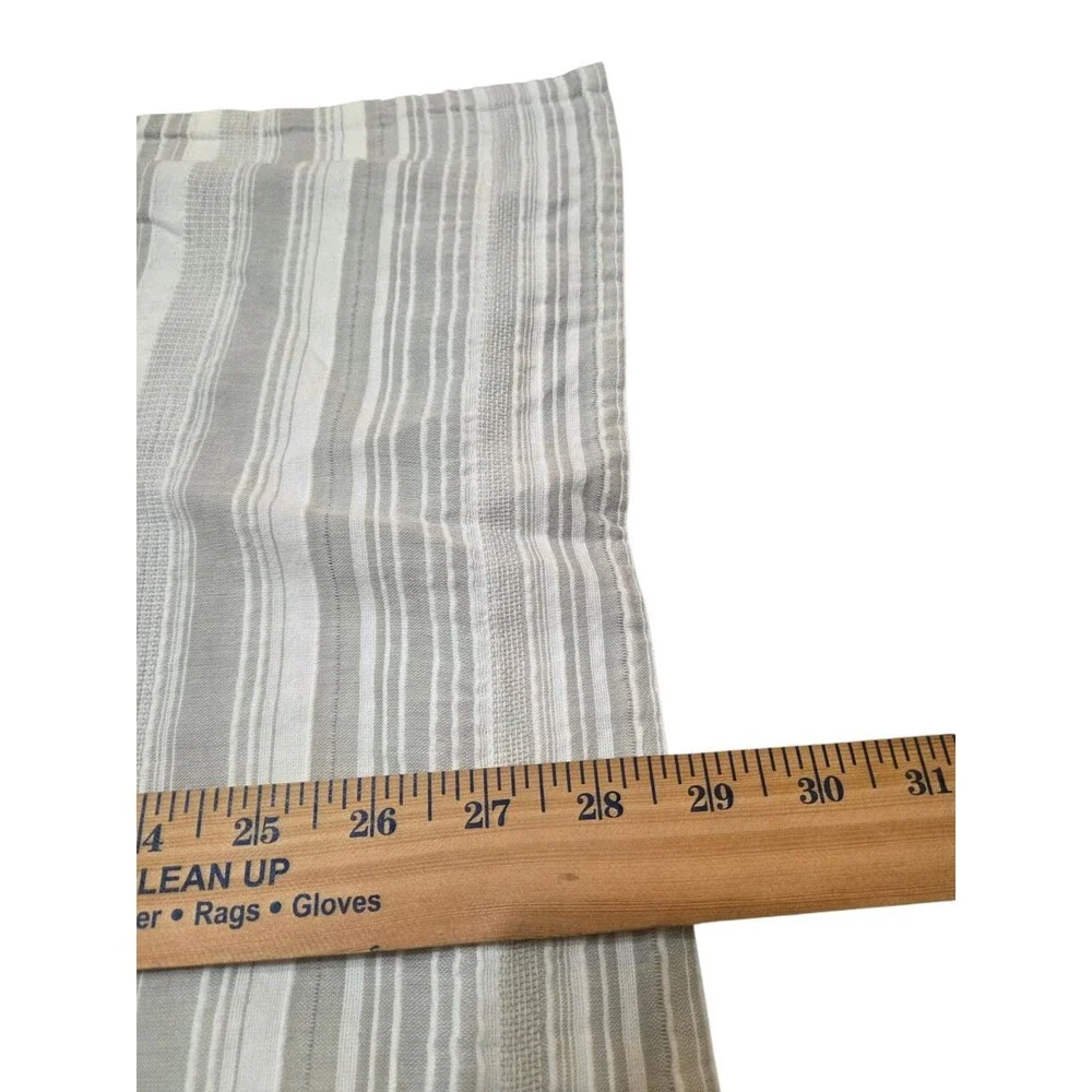 Pottery Barn Euro Decorative Pillow Cover 26 x 26 Cotton Gray White Stripe K4.1